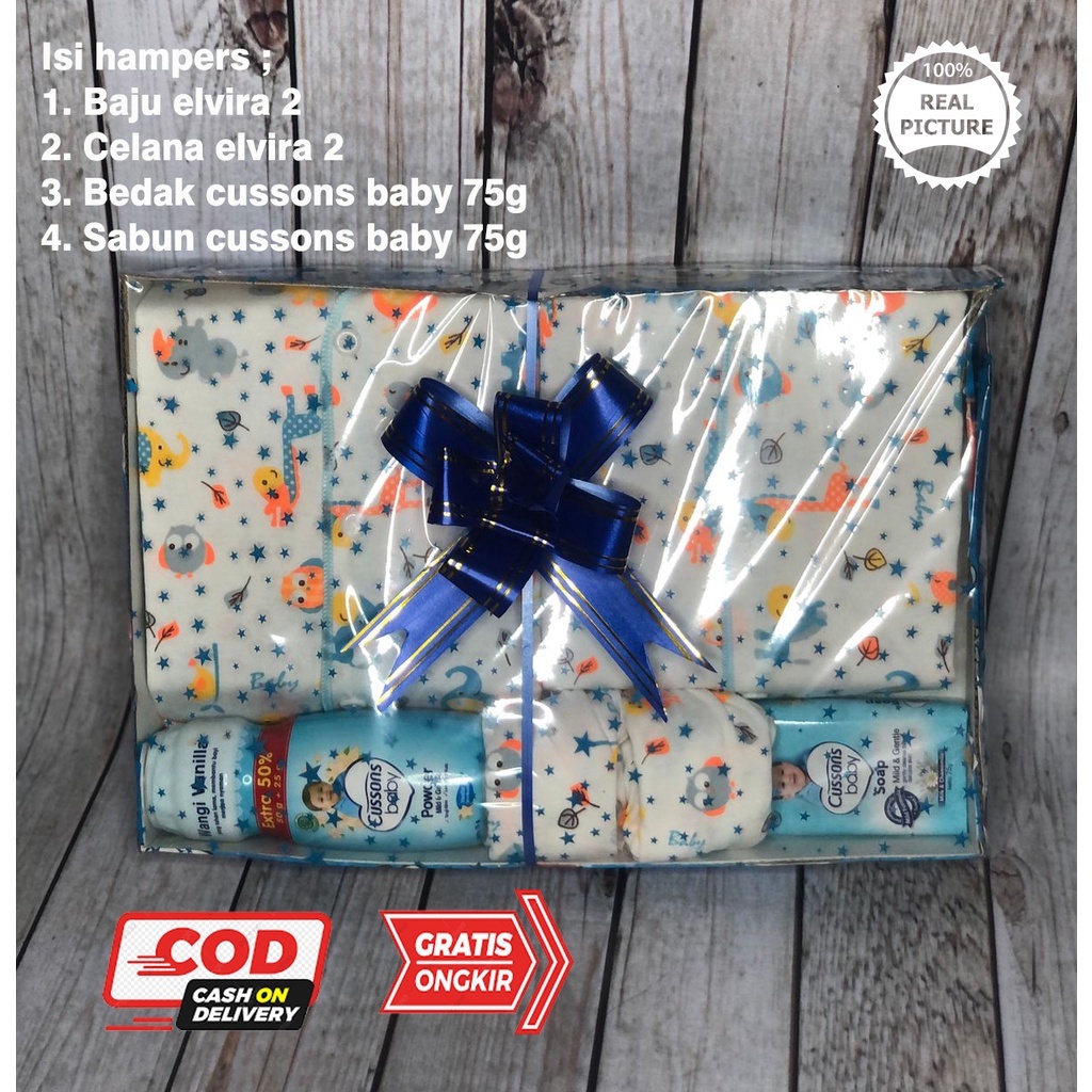 COD Kado bayi baru lahir Hampers bayi baru lahir Parsel bayi Kado jenguk bayi Gift box bayi Setelan baju bayi Set pakaian bayi baru kahir / Zafka Store id