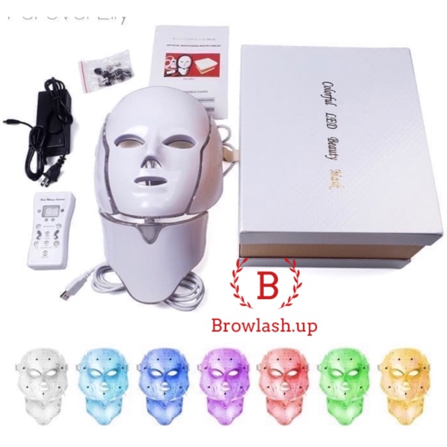 7 colors LED Facial Mask Therapy Face Neck Masker lamp PDT LTD SKIN REJUVE