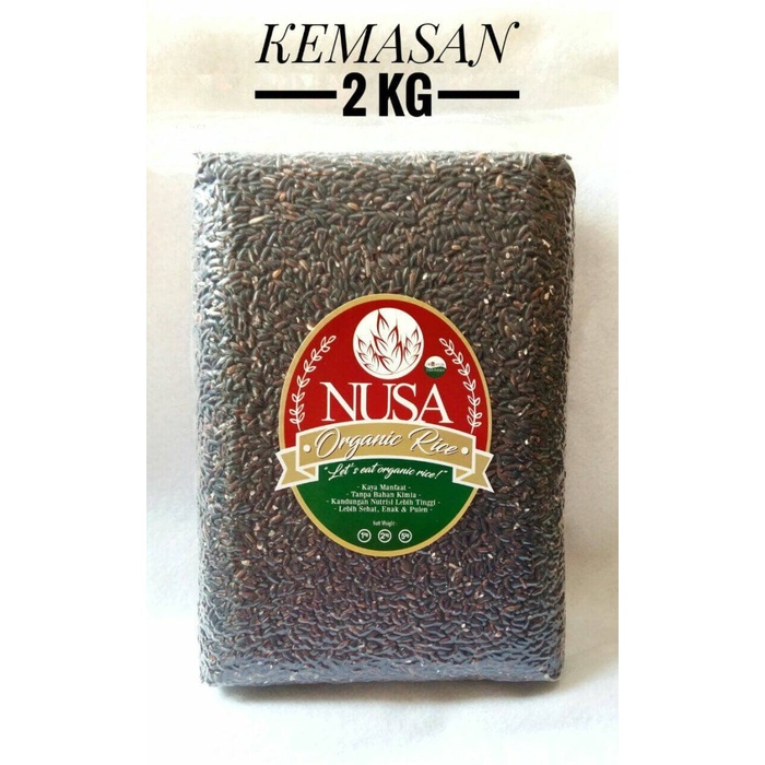 

Beras Hitam Organic 2 kg Kualitas Export ( Bersertifikat )
