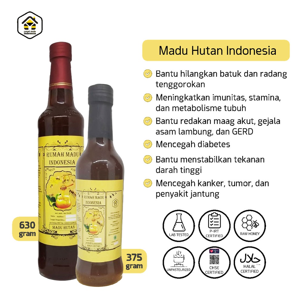 Madu Murni Hutan Indonesia Kemasan 500 Gr