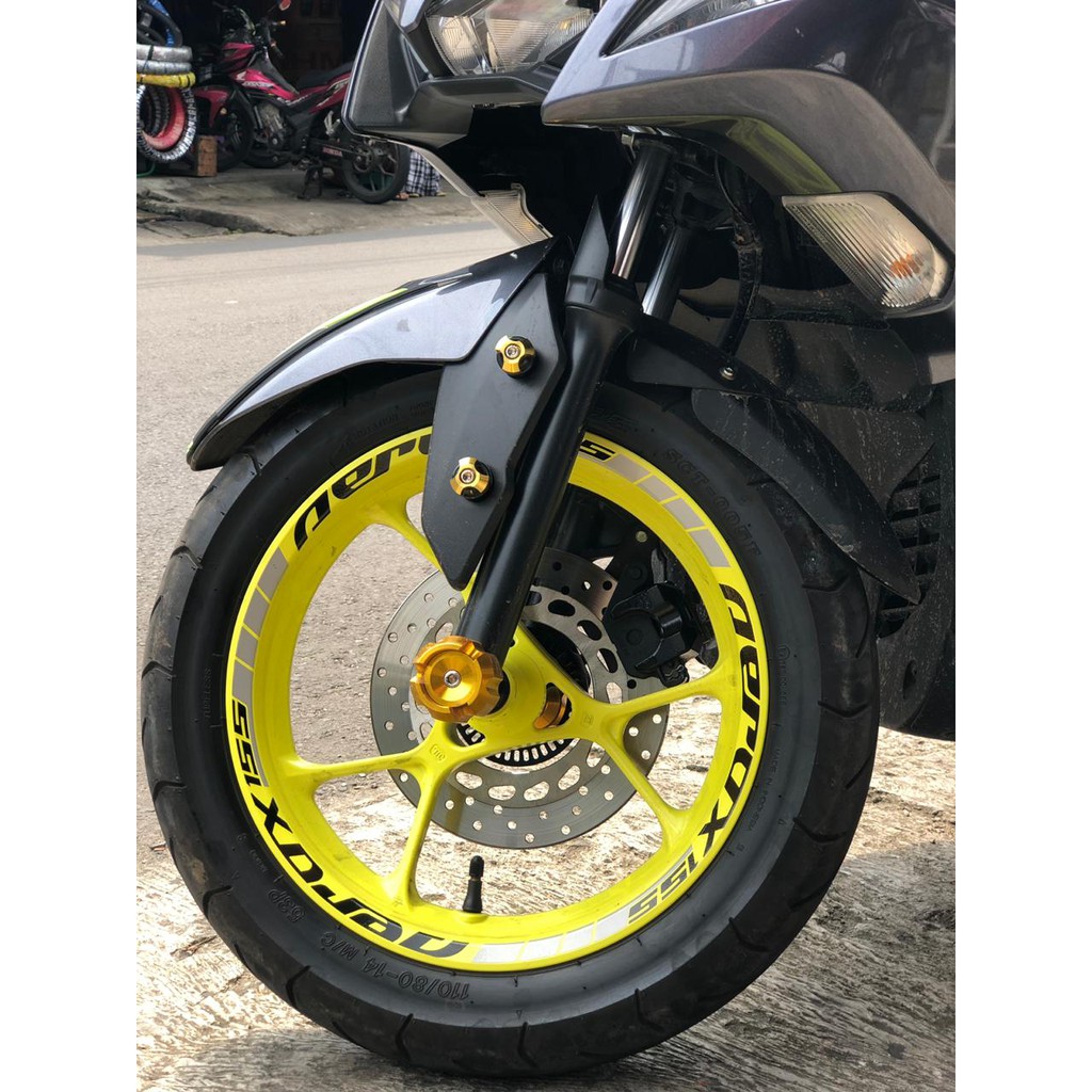 Stiker velg sticker velk aerox kuning