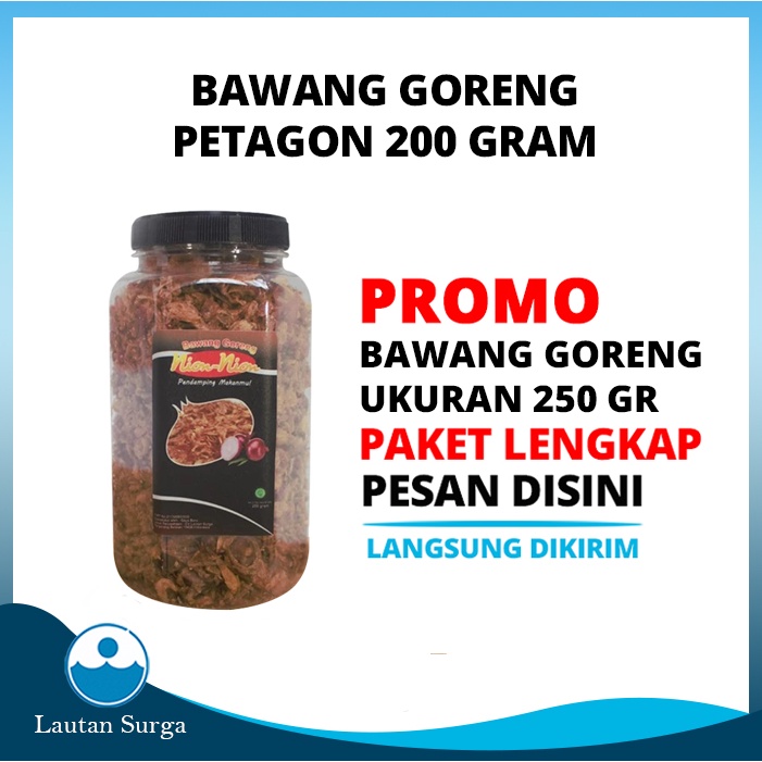 

Bawang Goreng Brebes Toples 200Gr Brambang Goreng Renyah Bawang Merah Goreng Botol Bagor Pedas Asli