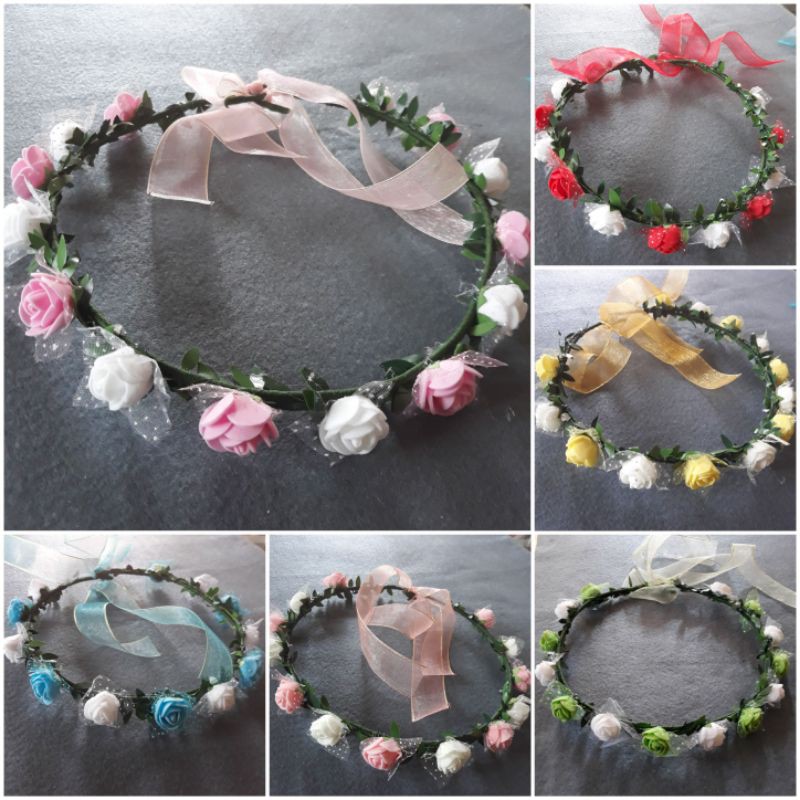 Flower Crown Ileana, Cocok Untuk Acara Santai, Untuk Seragaman, Bisa Untuk Seragam Pernikahan