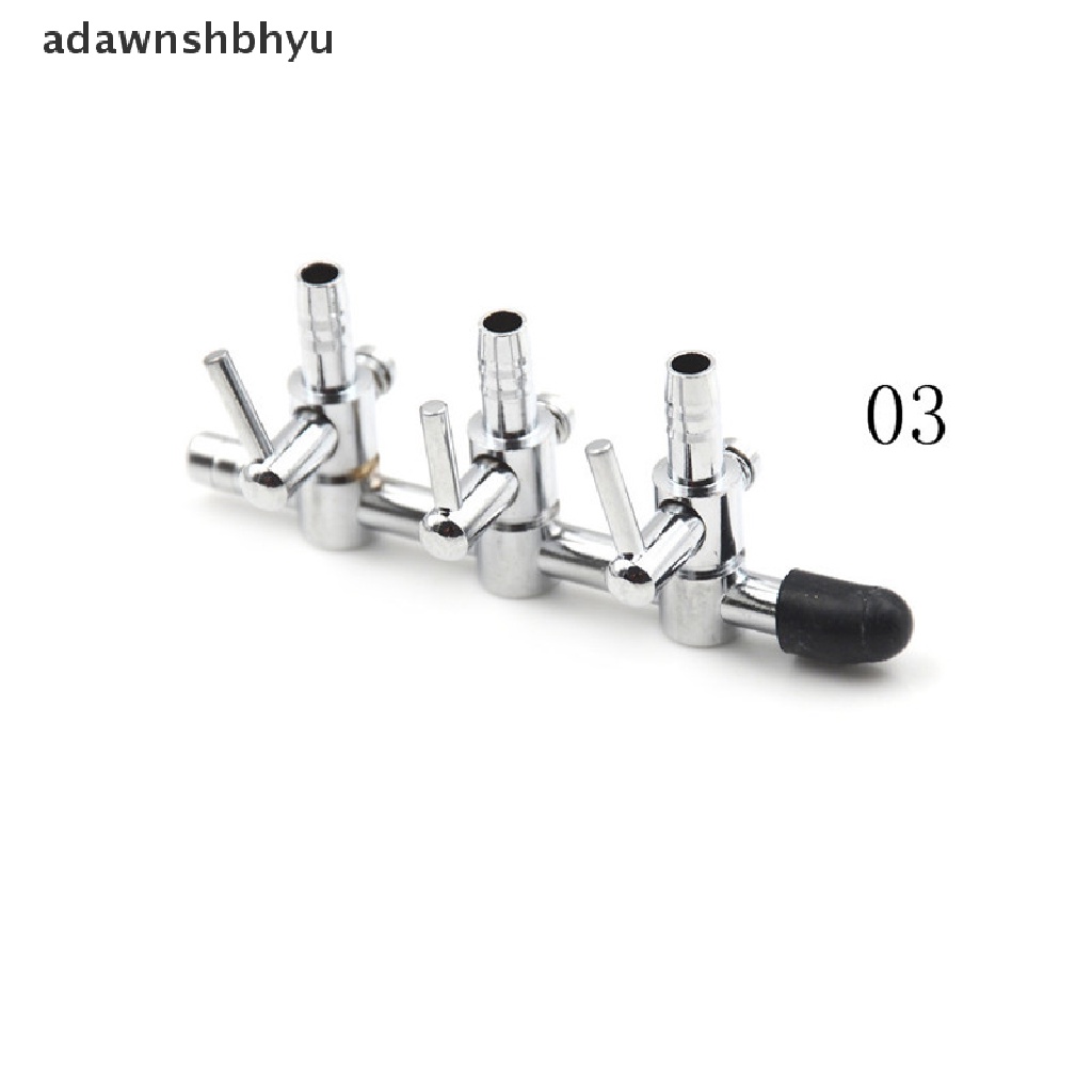 Adawnshbhyu 1pc Tangki Aquarium Pompa Angin Air Flow Tabung Pipa Jalur Katup Kontrol Stainless Steel