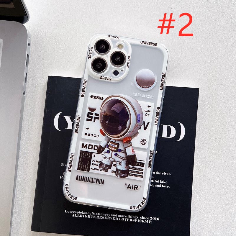 Fashion Space Astronaut Soft Case iP iPhone 11 12 13 Pro Max 6 6S 7 8 + Plus X XR SE 2020 XS Max Casing