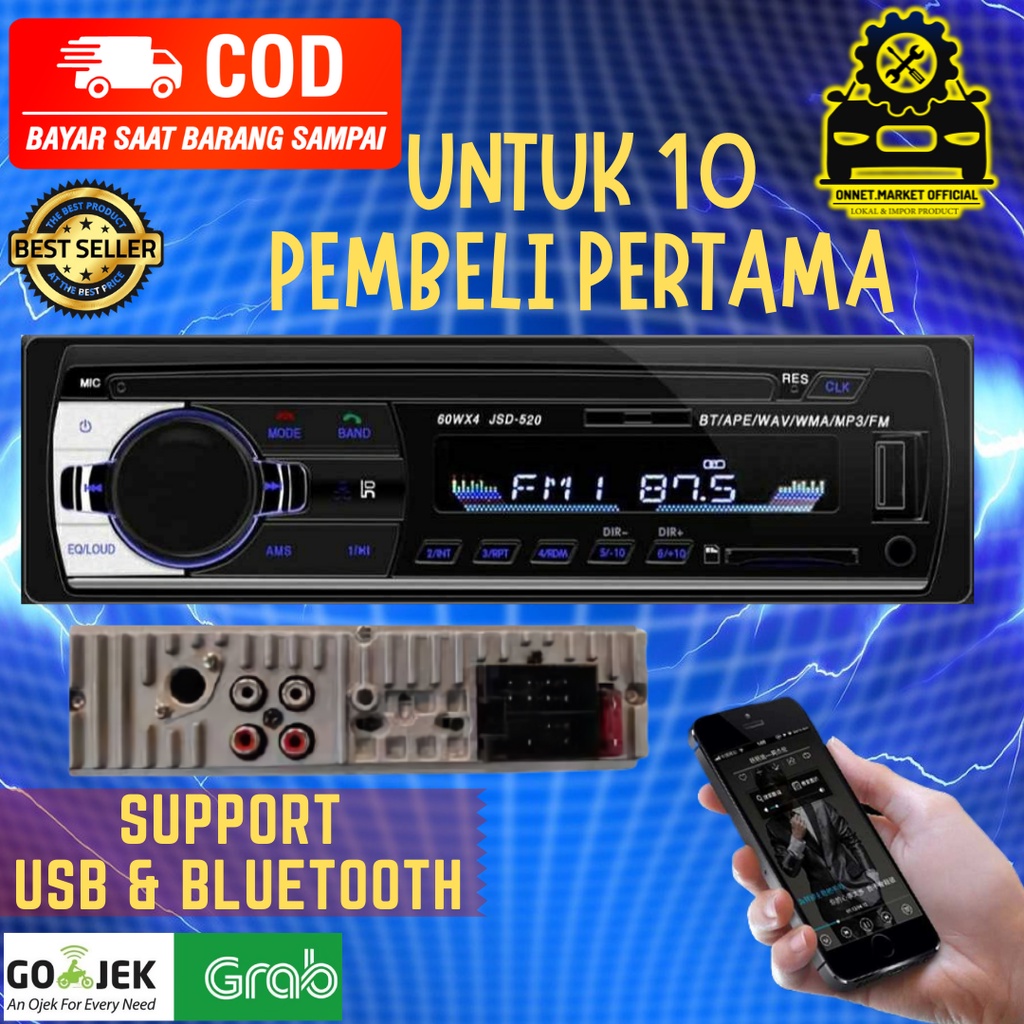 Taffware Tipe Mobil Bluetooth Tip Mobil Standar Tape Mobil Standar Receiver 12V MP3 DVD Tape Mobil