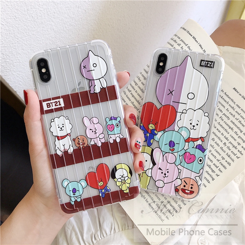 BT21 Case Samsung M20 M10 A50 A20 A30 A10 J2prime J7prime A70 A7 Luggage Box Cute BTS Soft Cover