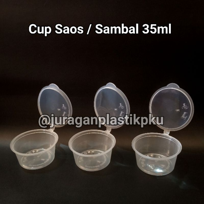 Cup Saos 35ml / Sambal / Keju isi 50pcs/pack Thinwall Saus Kecap Richeese KFC