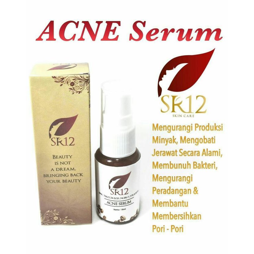 BEST SELLER.. SR12 Herbal Skincare | ACNE SERUM BPO Benzoyl Peroxide Jerawat, Ampuh TERMURAH