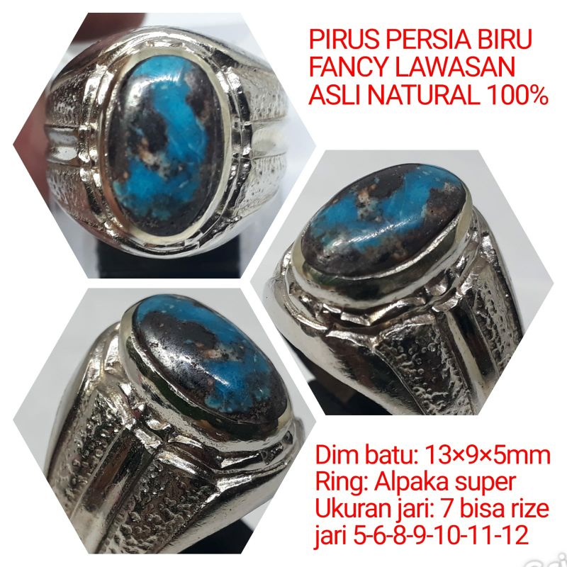 PIRUS PERSIA BIRU FANCY LAWASAN ASLI NATURAL 100%
