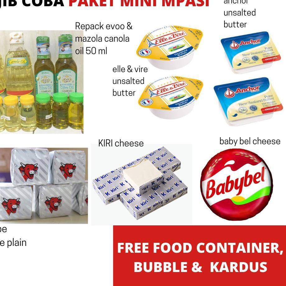 

qc 7E7 MURAH BANGET ! Paket MPASI mini belcube Anchor EVOO babybel mazola elle&vire F7 Terbaru'