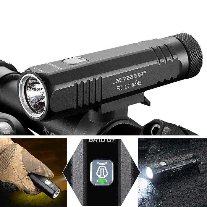 JETBeam BR10 Pro Senter LED Sepeda Flashlight Cree SST40 1380 Lumens