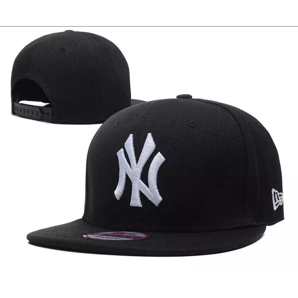 Topi snapback distro /topi pria dan wanita snapback NY hitam putih - Bisa Bayar di tempat