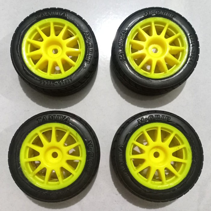 TAMIYA Wheel Set RC M-Chassis Ban M-Grip Velg Swift Yellow Inner Hard