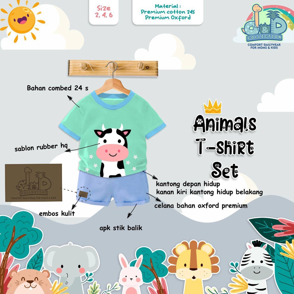 Setelan anak Animal T-shirt by DnD kids
