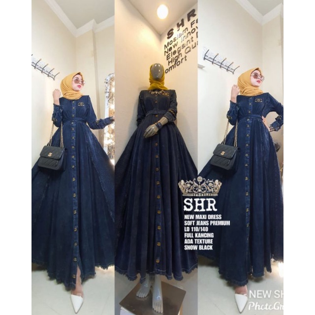 SHR ORIGINAL / MAXI DRESS SHR / GAMIS SOFT JEANS