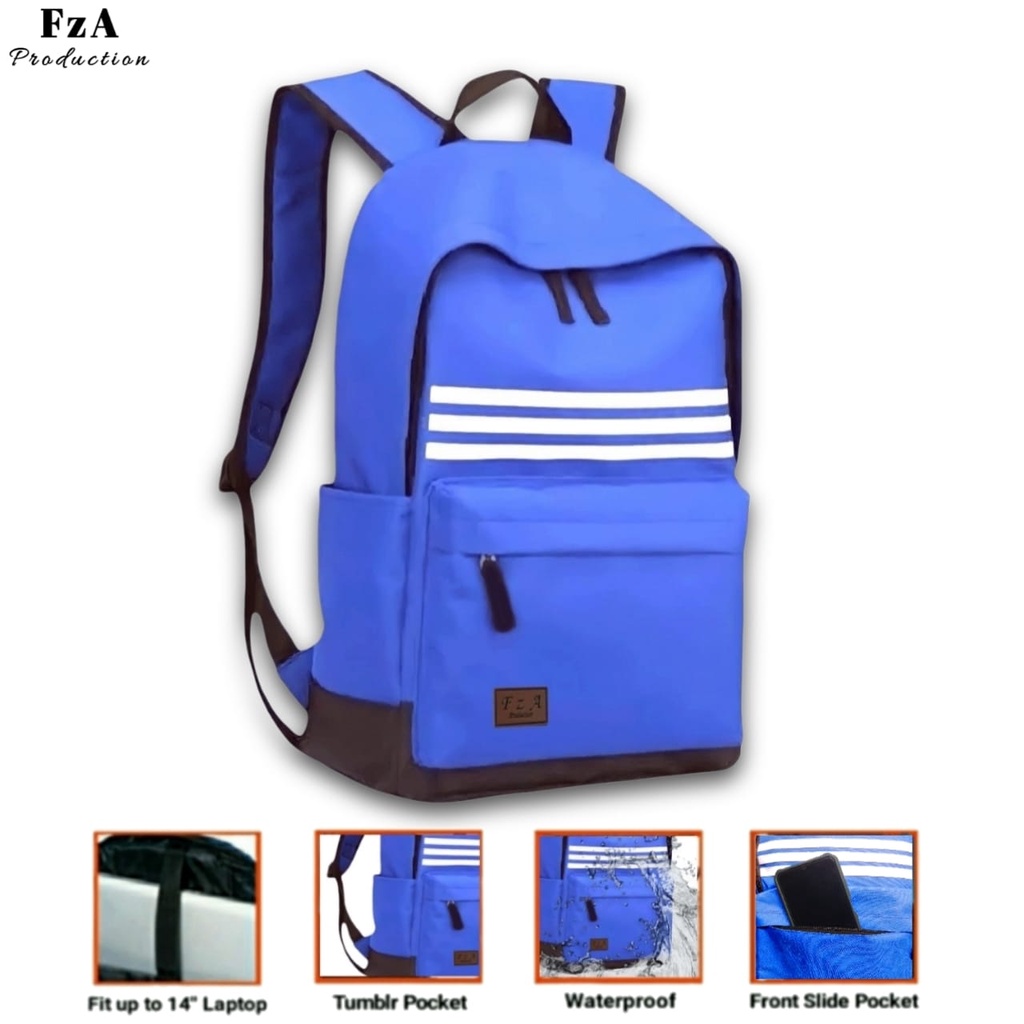 FzA Official - Tas Ransel Gendong Laptop Distro Sekolah Kuliah Pria Wanita Backpack Murah Original Tas Punggung Laptop - BLLTP