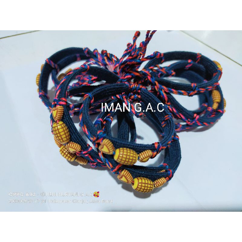 1 lusin gelang tali peria wanita,gelang tangan tali isi 12pcs