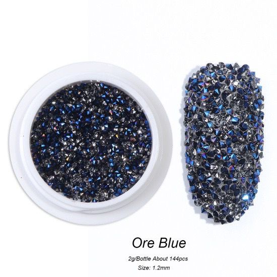 ORE ZIRCON CRYSTAL RHINESTONE ORE MICA MENGKILAP HIASAN MANIK NAILART BERLIAN NAIL ART GAYA JEPANG