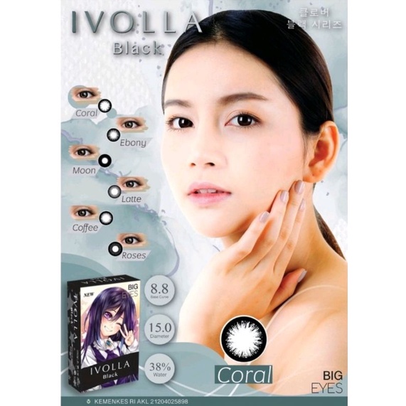 Softlens Ivolla black Lensa mata