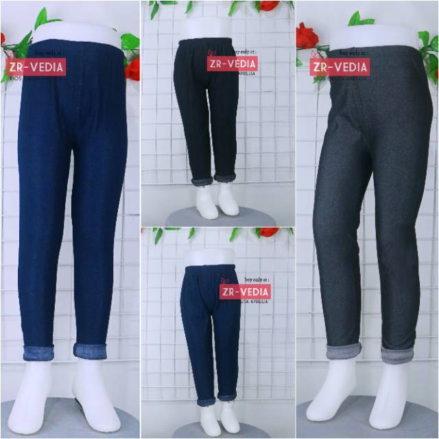 LEGGING Denim Kids Bayi - 7 tahun/ Leging Semi Celana Panjang Lejing Laging Polos Jeans Denim Anak Laki Perempuan kiosbalitaprrillia