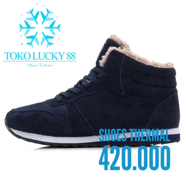 IMPORT Shoes Thermal Sepatu Winter Thermal Boots Bulu Musim Dingin