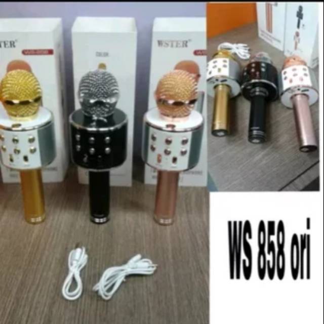 Mic WS 858 bluetooth karaoke mic smile original