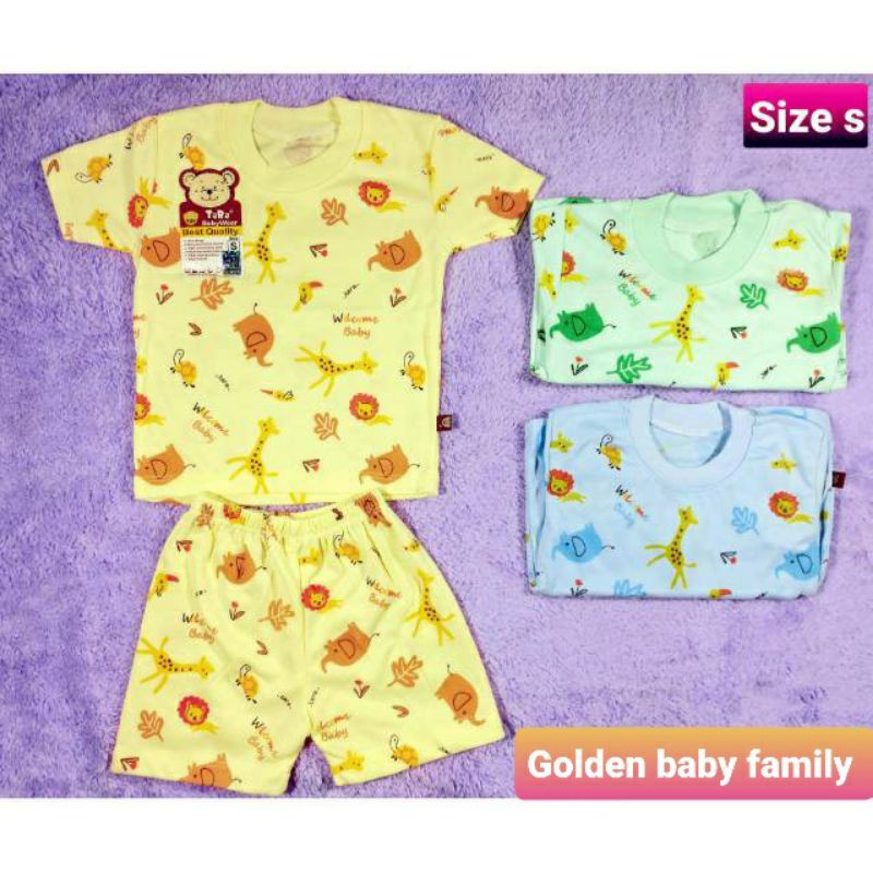 3 Pcs Setelan Oblong Tara Warna Pendek Size, S, M, L, XL