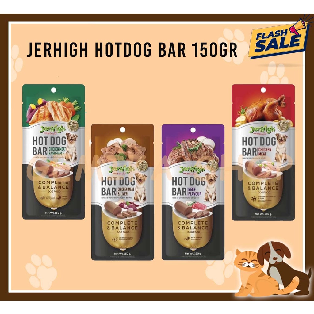 JERHIGH HOTDOG BAR 150GR [ SNACK ANJING]