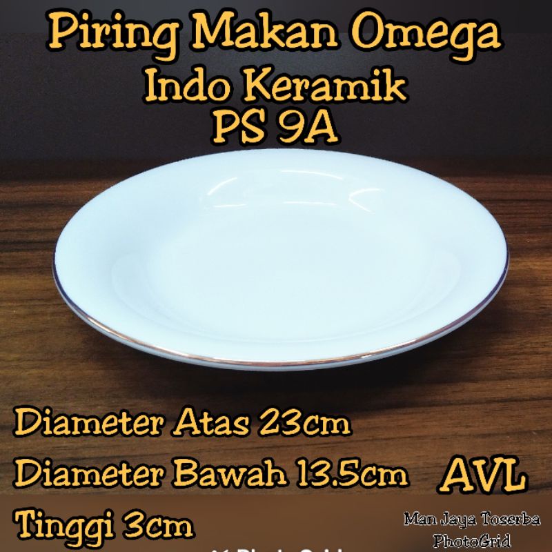 Piring Makan Indo Keramik Omega 23cm