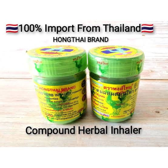 Hongthai Brand Compound Herb Inhaler/hidung tersumbat/pusing/mabuk perjalanan