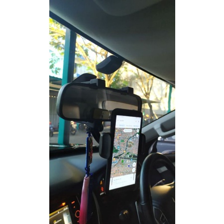 Phone Holder Mobil Kaca Spion Mobil Tengah Car Rearview Mirror Mount