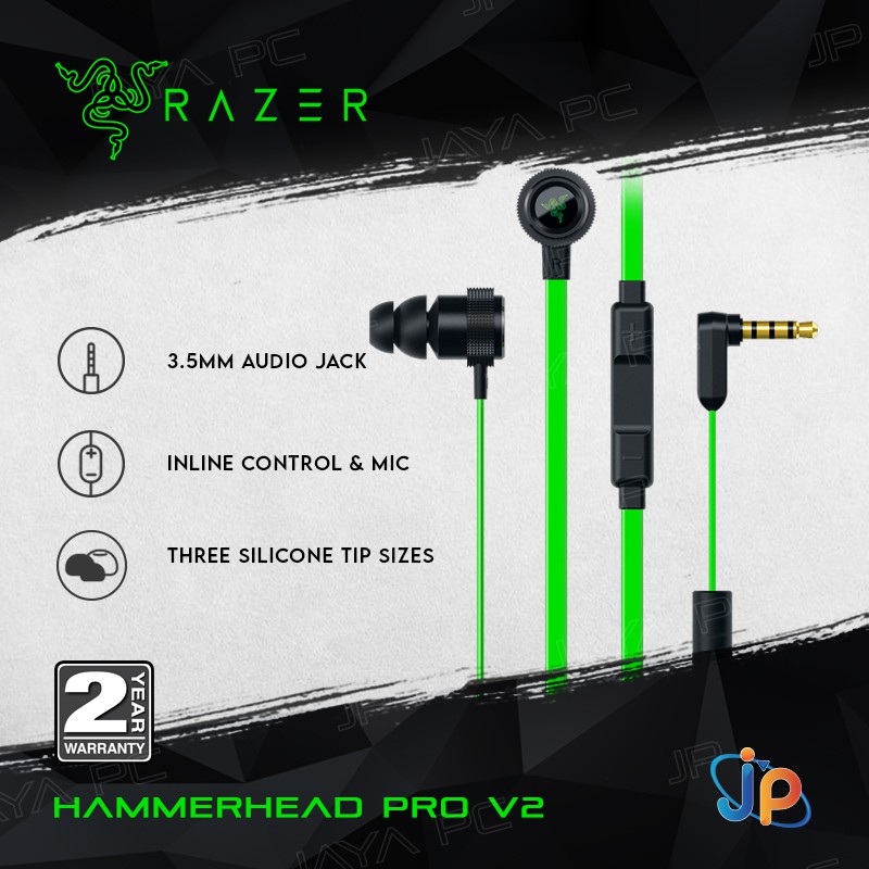 Headset Gaming Razer Hammerhead Pro V2 In Ear Earphone With Mic Shopee Indonesia