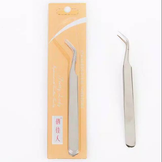 Pinset Navina Tweezers Stainless Steel untuk eyelash extension