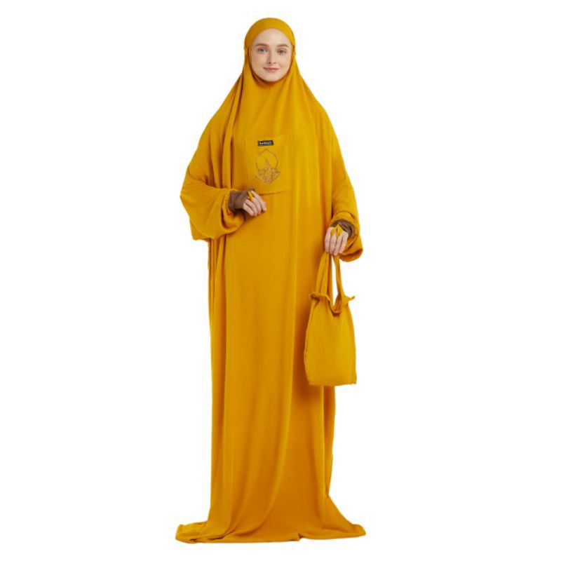 (mustard) Mukenah manset terompah hadromaut By BASMAH