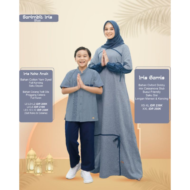 Gamis Nibras iris blue