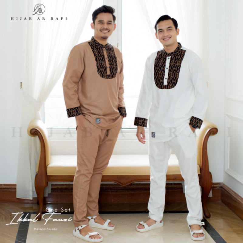 BAJU KOKO SET PRIA DEWASA AR RAFI √ ONE SET IKBAL FAUZI BAJU LENGAN PANJANG (Anniha Collection)