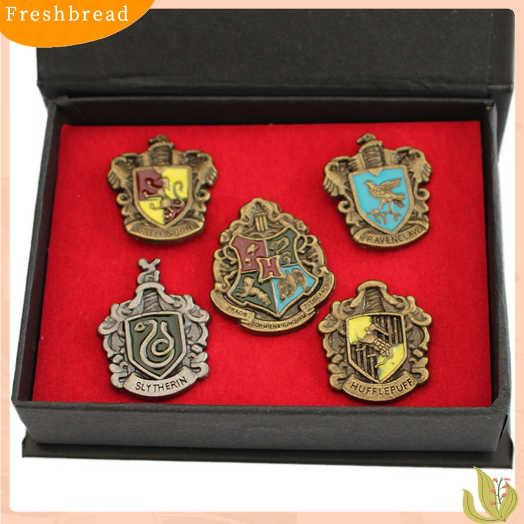 Terlaris 5Pcs Brooch Cartoons Mini Harry Potter Brooch Lapel Pins for Student