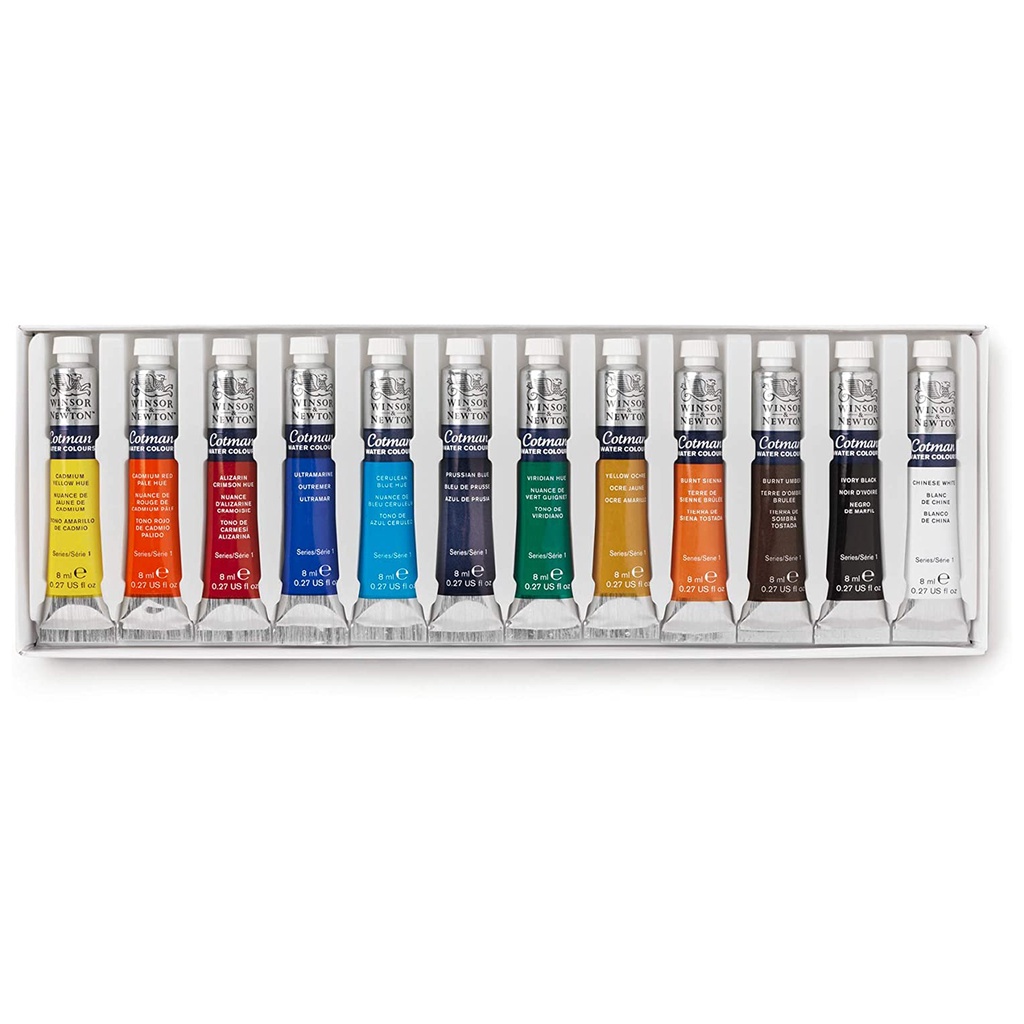 Winsor &amp; Newton - Cotman Watercolours Introductory 12x18ml Tube Set