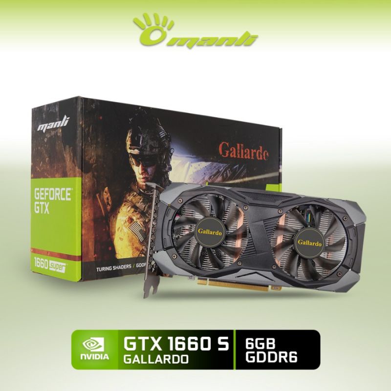 VGA NVIDIA MANLI GTX 1660 SUPER GALLARDO 6GB DDR6 192 BIT REAL CAPACITY