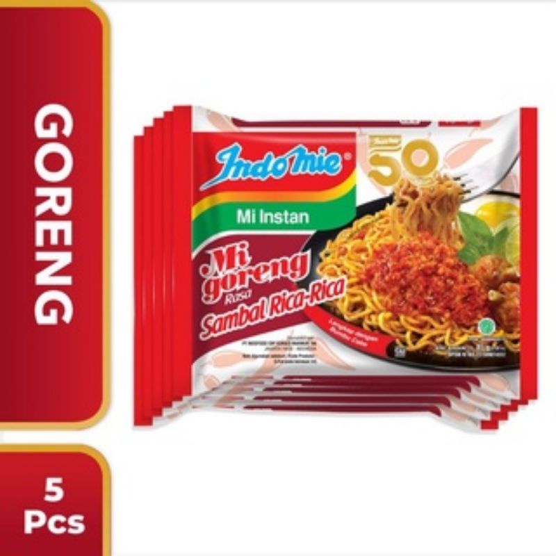 

Indomie Mi Goreng Rasa Sambal Rica Rica isi 5 pcs