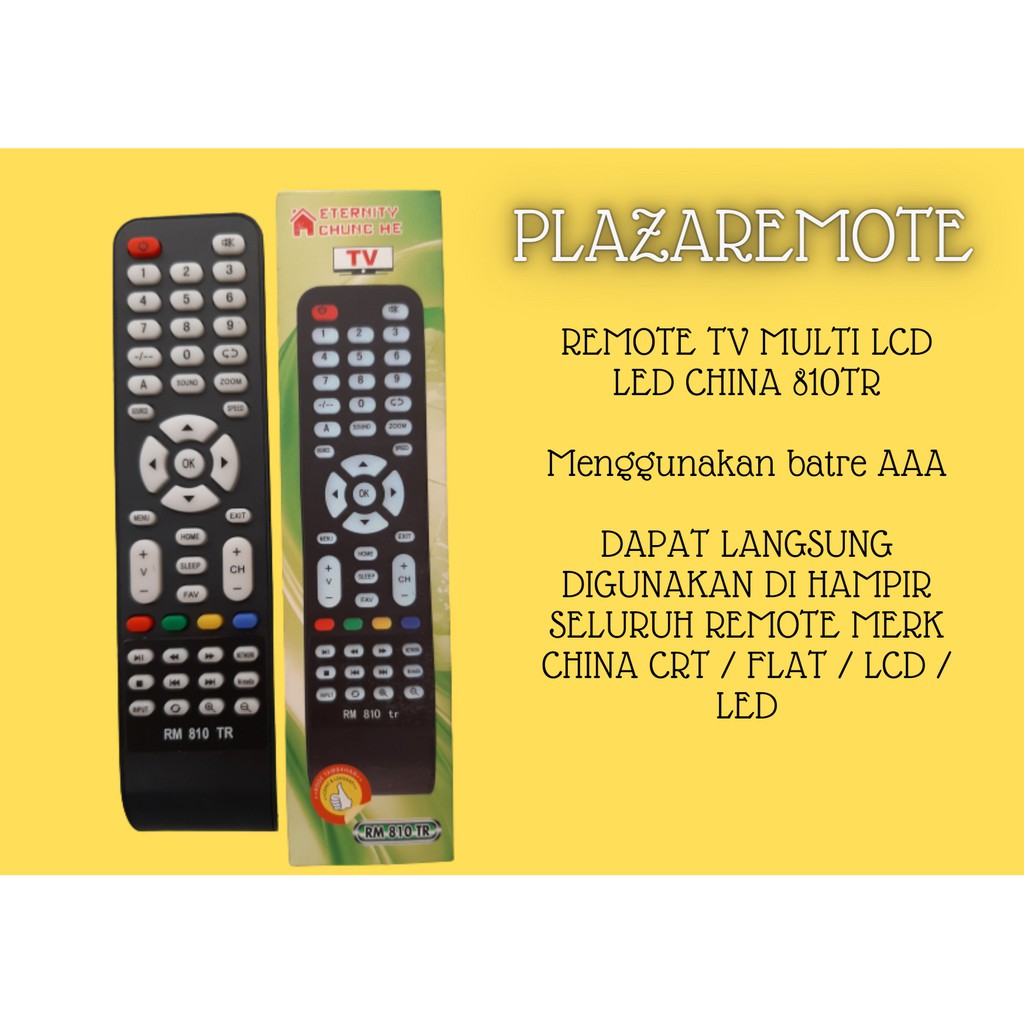 Remote CHINA TV UNIVERSAL MULTI RM810