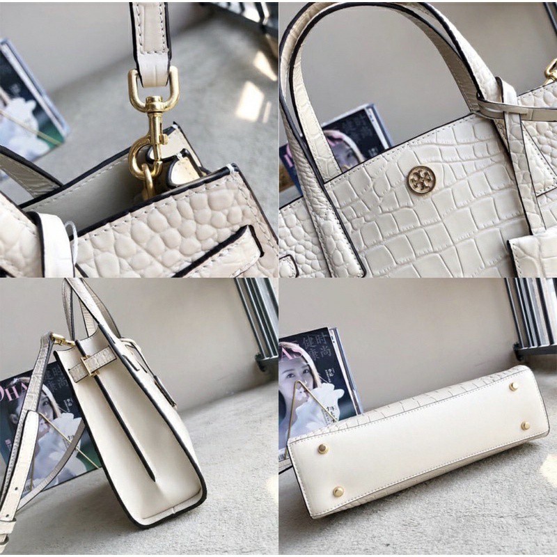 ready stock Tb tas  bag 74603 Tas Wanita Tory Burch New Walker Embossed Tote Bag  tas wanita import