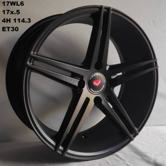 velg Mobil Vossen Cv3 17x7.5 4H 114.3 ET+30 Matt black avanza Xenia kijang