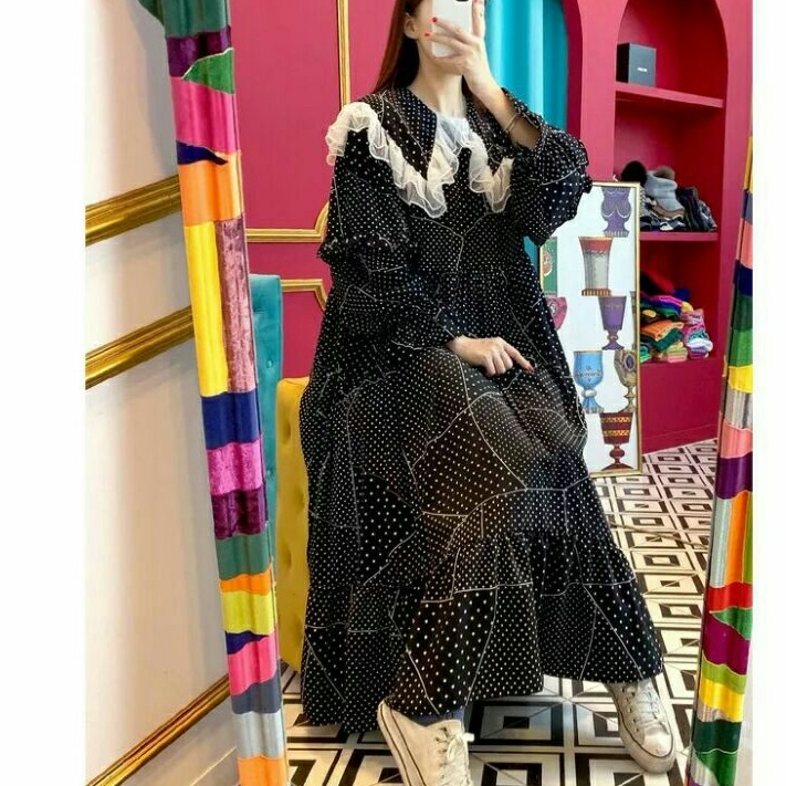 42500 Baju dress BABYDOLL wanita import baju maxi dres pesta gaun kondangan cewek korea import hitam