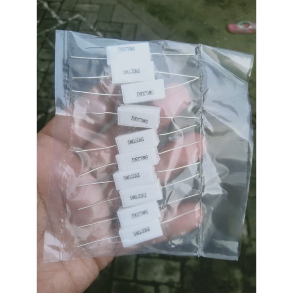 10 pcs resistor kapur 0,33 ohm 5 watt