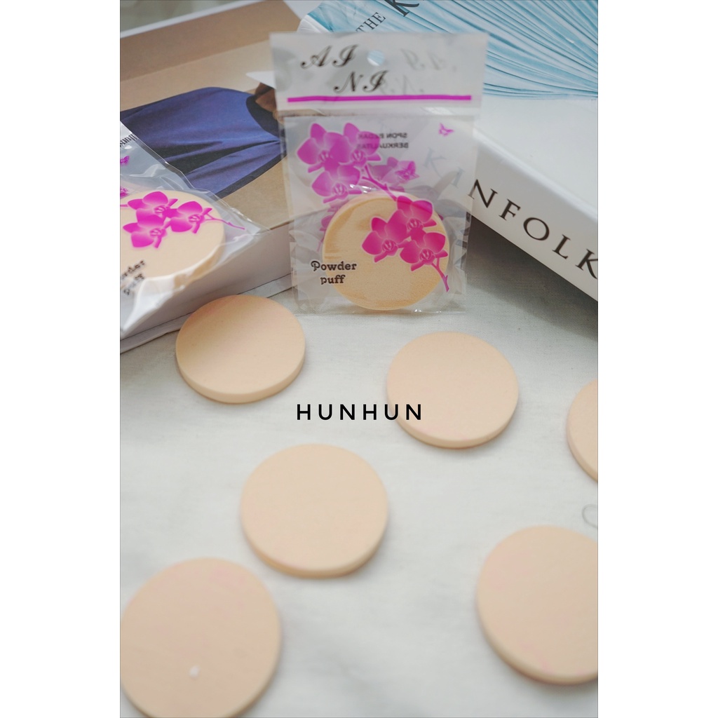 Spons Bedak Bulat/ Puff Bedak Murah/ Spon Make Up Murah/ Spons Tepuk Bedak Spon