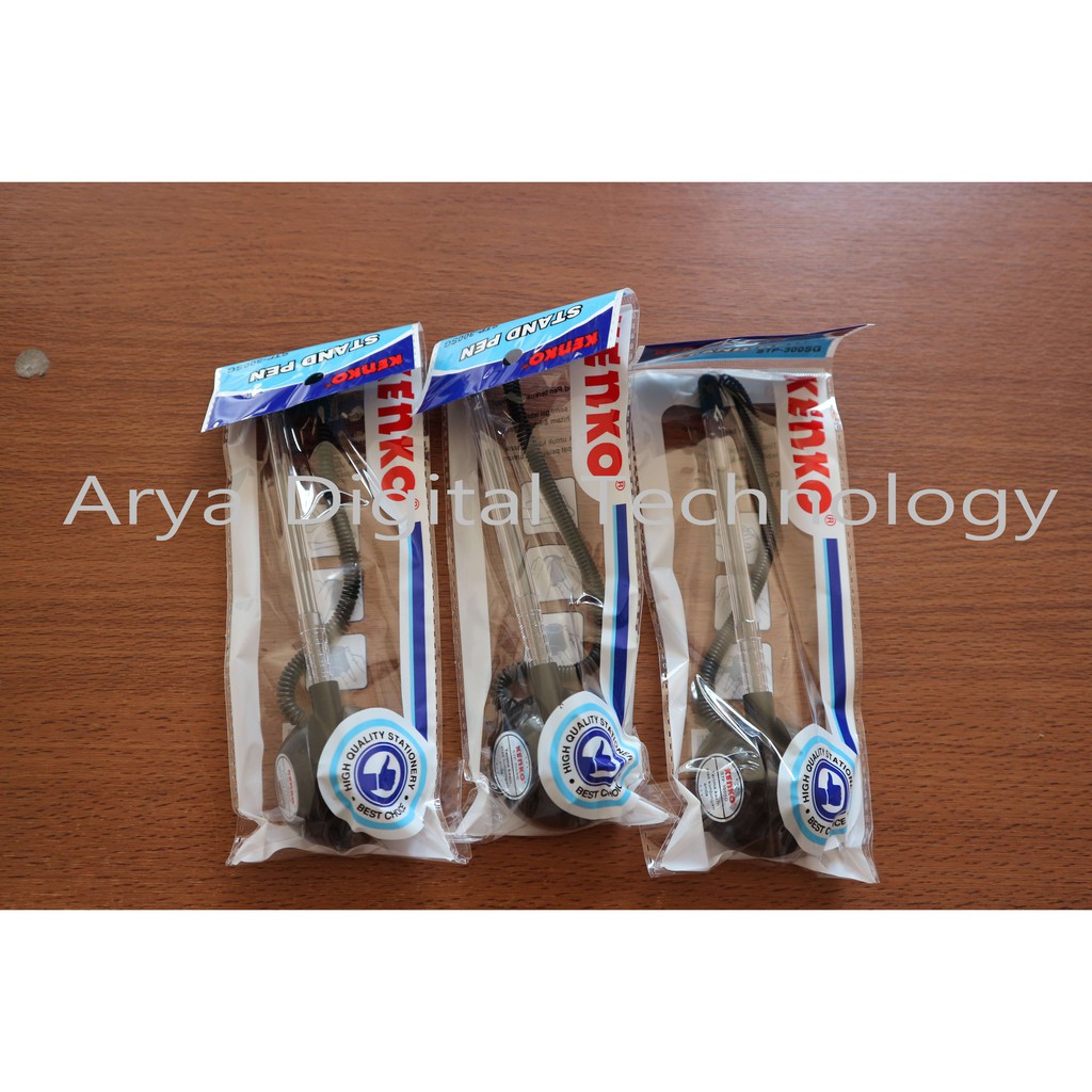 

Pulpen Meja Bolpen Ballpoint Kenko Stand Pen Kenko Stan Hitam Black SP-300SG Black Ink