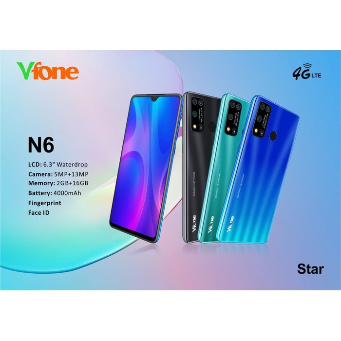 VFONE N6 STAR RAM 2GB ROM 16GB GARANSI RESMI