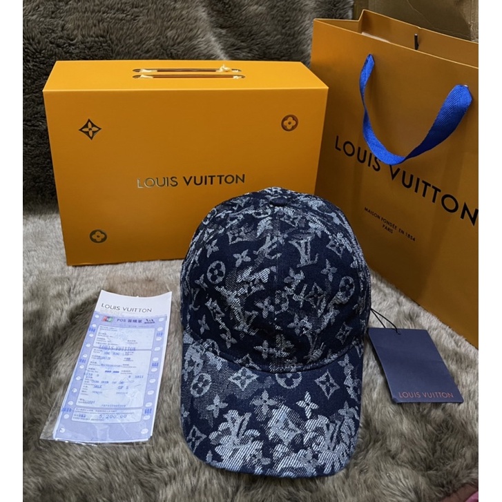 Topi LV louis vuitton denim monogram